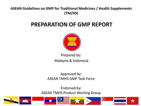 PREPARATION OF GMP REPORT