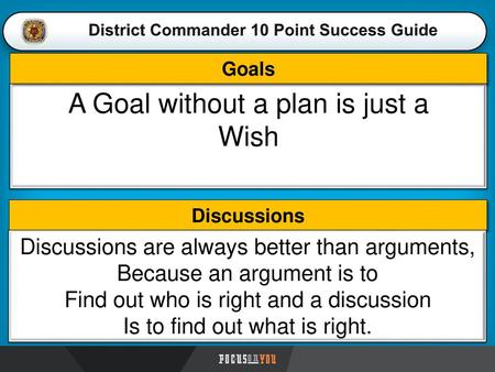 District Commander 10 Point Success Guide