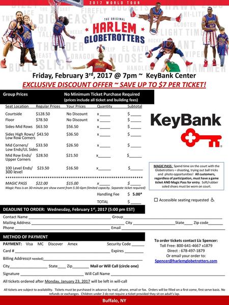 Friday, February 3rd, 7pm ~ KeyBank Center