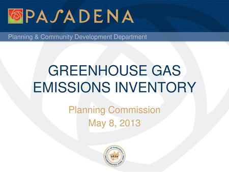 GREENHOUSE GAS EMISSIONS INVENTORY