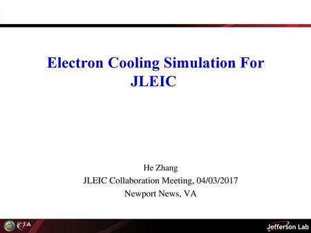 Electron Cooling Simulation For JLEIC