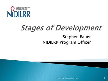 Stephen Bauer NIDILRR Program Officer