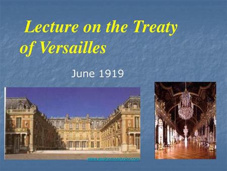 Lecture on the Treaty of Versailles