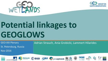 Potential linkages to GEOGLOWS