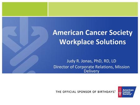 American Cancer Society Workplace Solutions