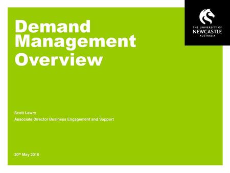Demand Management Overview Title Slide