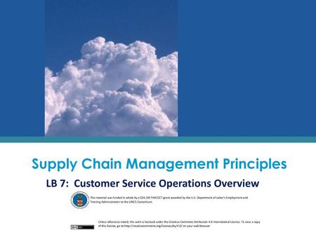 Supply Chain Management Principles