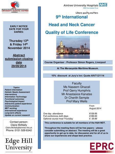 9th International Head and Neck Cancer Quality of Life Conference