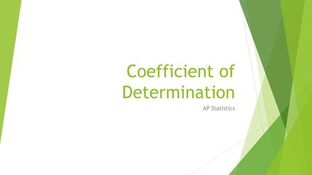 Coefficient of Determination