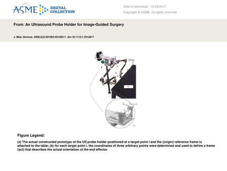 From: An Ultrasound Probe Holder for Image-Guided Surgery