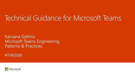 Technical Guidance for Microsoft Teams