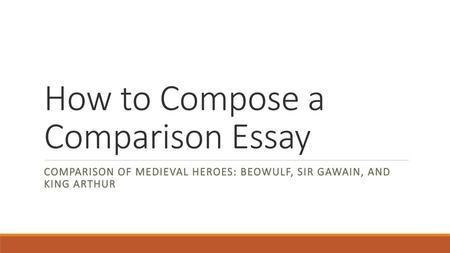 How to Compose a Comparison Essay