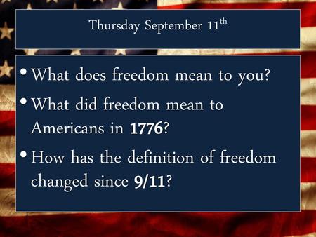 What does freedom mean to you?