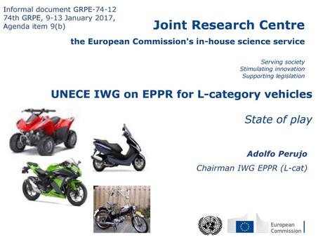 UNECE IWG on EPPR for L-category vehicles State of play