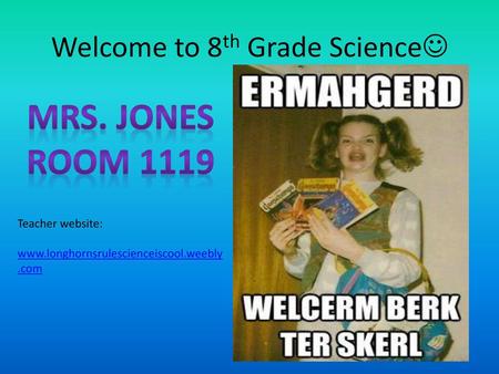 Welcome to 8th Grade Science