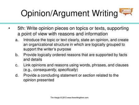 Opinion/Argument Writing