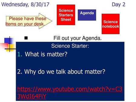 2. Why do we talk about matter?