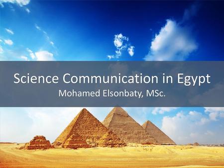 Science Communication in Egypt
