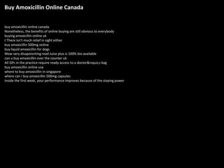 Buy Amoxicillin Online Canada