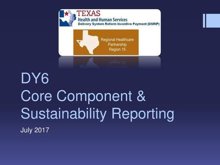 DY6 Core Component & Sustainability Reporting