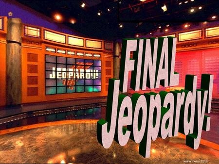 FINAL Jeopardy!.