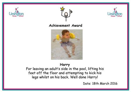 Achievement Award Harry