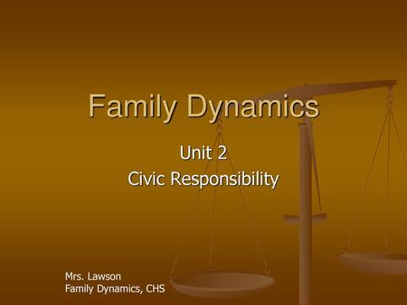 Unit 2 Civic Responsibility