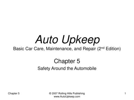 Auto Upkeep Basic Car Care, Maintenance, and Repair (2nd Edition)