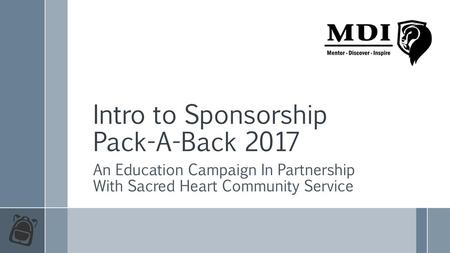 Intro to Sponsorship Pack-A-Back 2017
