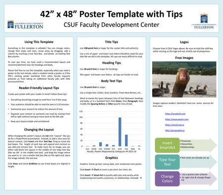 42” x 48” Poster Template with Tips Reader-Friendly Layout Tips