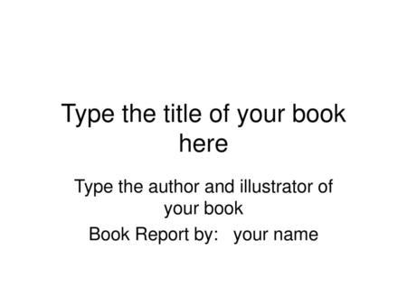 Type the title of your book here