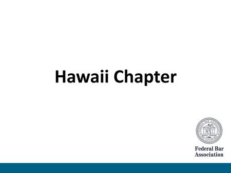 Hawaii Chapter.
