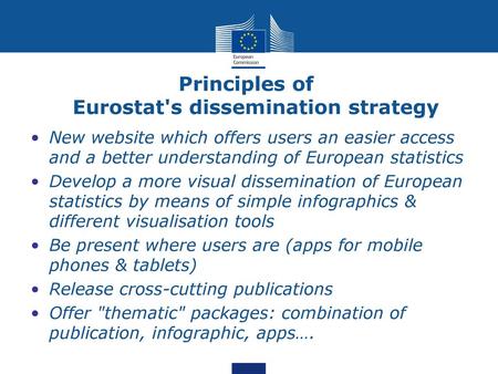 Principles of Eurostat's dissemination strategy