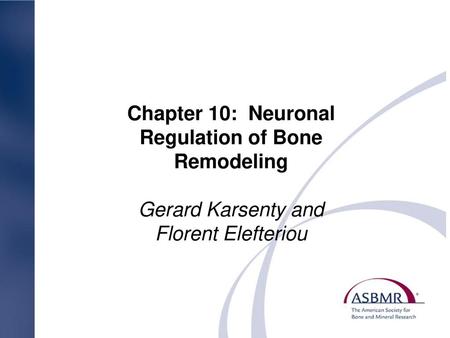 Chapter 10: Neuronal Regulation of Bone Remodeling