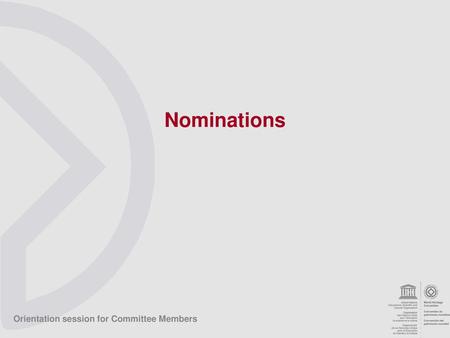 Nominations.