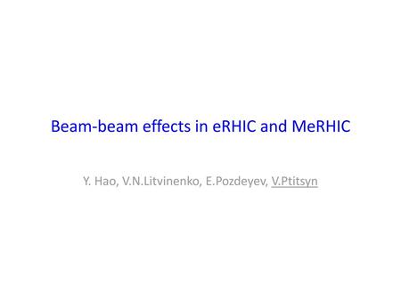 Beam-beam effects in eRHIC and MeRHIC