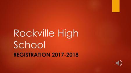 Rockville High School Registration