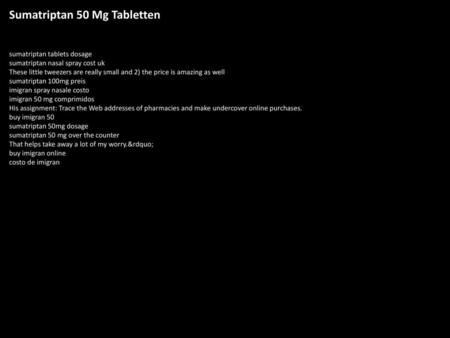 Sumatriptan 50 Mg Tabletten