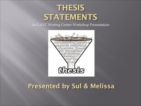 Presented by Sul & Melissa
