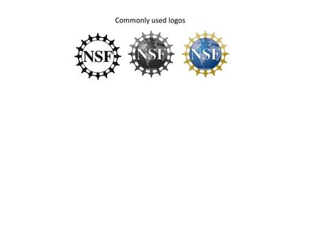 Commonly used logos.