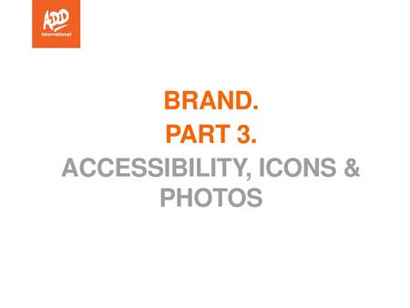 Accessibility, icons & photos