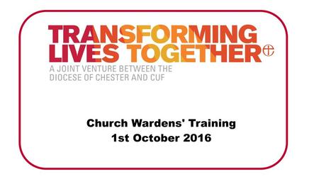 Church Wardens' Training 1st October 2016