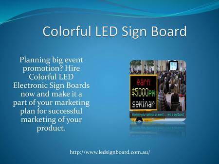 Colorful LED Sign Board