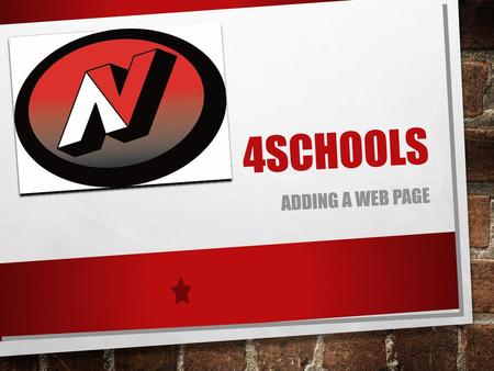 4Schools Adding a Web Page.