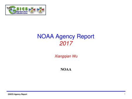 NOAA Agency Report 2017 Xiangqian Wu NOAA.