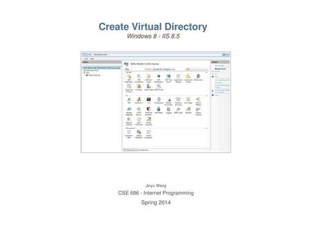 Create Virtual Directory Windows 8 - IIS 8.5