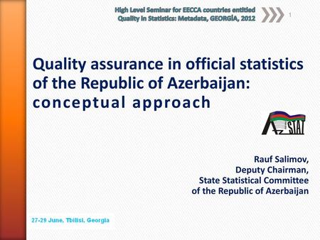 Quality assurance in official statistics