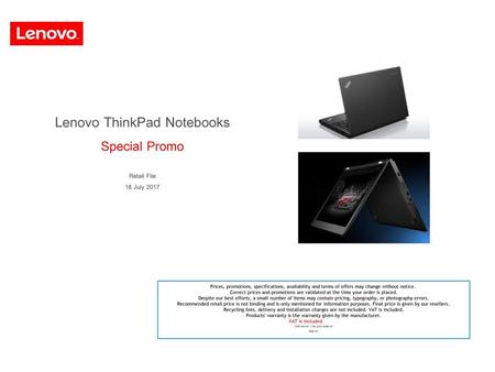 Lenovo ThinkPad Notebooks