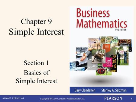 Chapter 9 Simple Interest