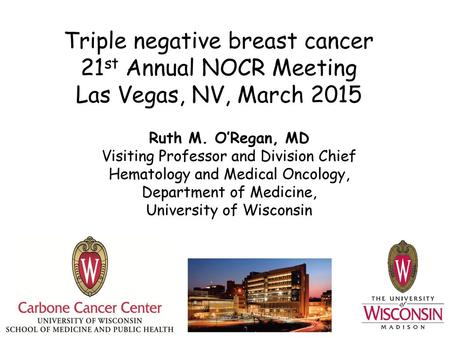 Triple negative breast cancer 21st Annual NOCR Meeting